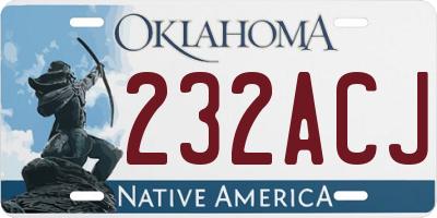 OK license plate 232ACJ