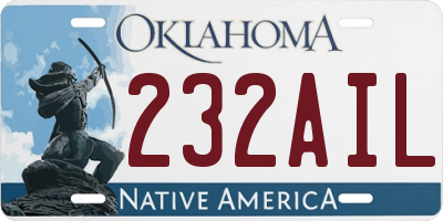 OK license plate 232AIL