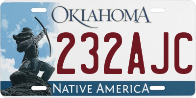OK license plate 232AJC