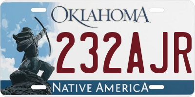 OK license plate 232AJR