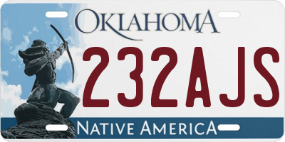OK license plate 232AJS