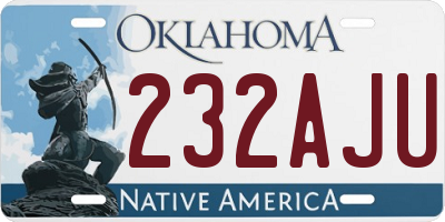 OK license plate 232AJU