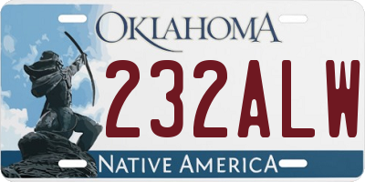 OK license plate 232ALW