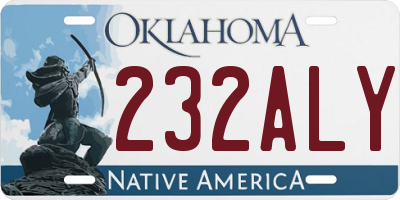 OK license plate 232ALY