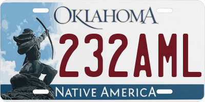OK license plate 232AML