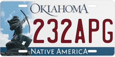 OK license plate 232APG