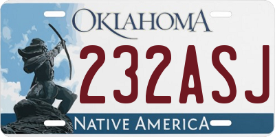 OK license plate 232ASJ
