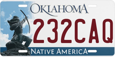 OK license plate 232CAQ