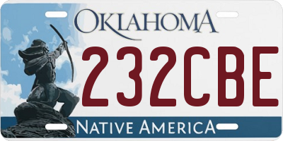 OK license plate 232CBE