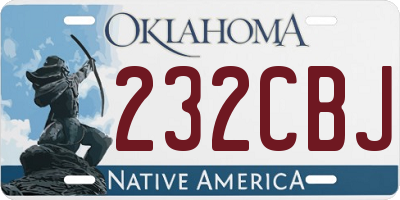 OK license plate 232CBJ