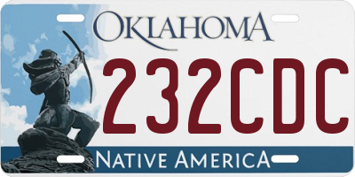 OK license plate 232CDC