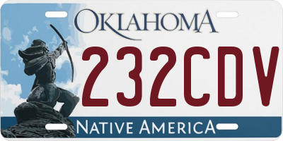 OK license plate 232CDV