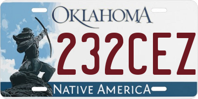 OK license plate 232CEZ