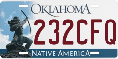 OK license plate 232CFQ