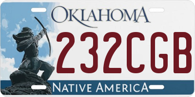 OK license plate 232CGB