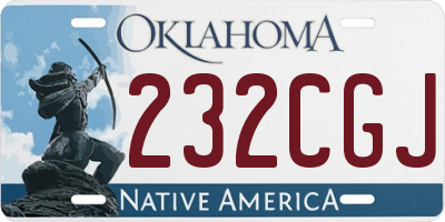 OK license plate 232CGJ