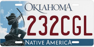 OK license plate 232CGL