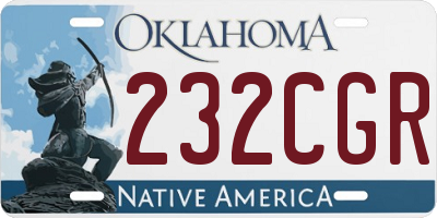 OK license plate 232CGR