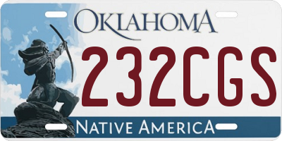 OK license plate 232CGS