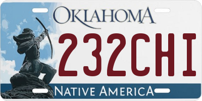 OK license plate 232CHI