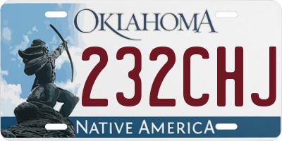 OK license plate 232CHJ