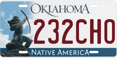 OK license plate 232CHO