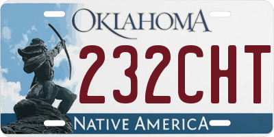 OK license plate 232CHT