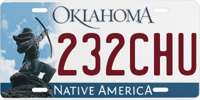 OK license plate 232CHU