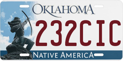 OK license plate 232CIC