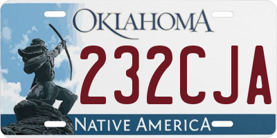 OK license plate 232CJA