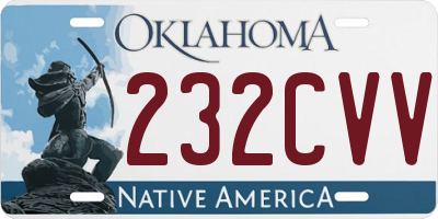 OK license plate 232CVV