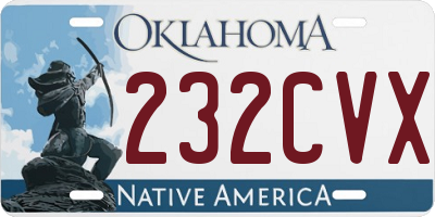 OK license plate 232CVX
