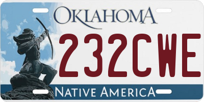 OK license plate 232CWE