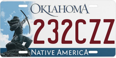 OK license plate 232CZZ