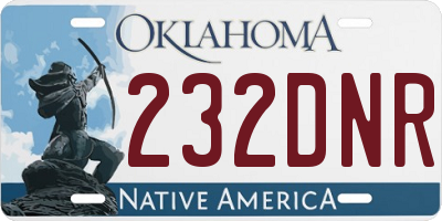 OK license plate 232DNR