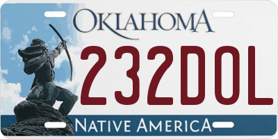 OK license plate 232DOL