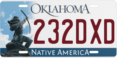 OK license plate 232DXD