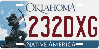 OK license plate 232DXG