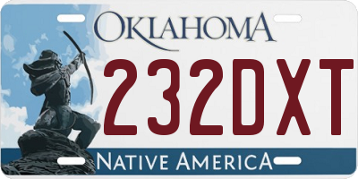 OK license plate 232DXT