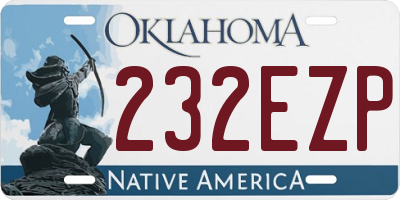 OK license plate 232EZP