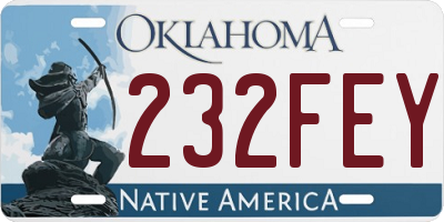 OK license plate 232FEY