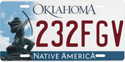 OK license plate 232FGV