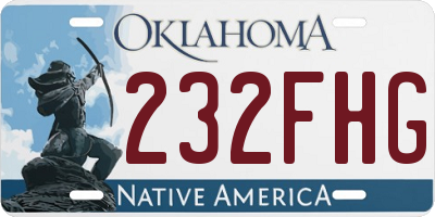 OK license plate 232FHG