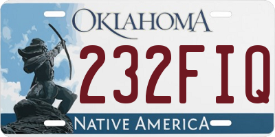 OK license plate 232FIQ