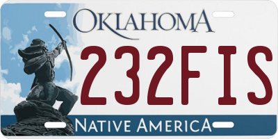 OK license plate 232FIS