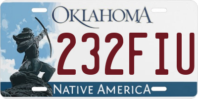 OK license plate 232FIU