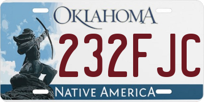 OK license plate 232FJC