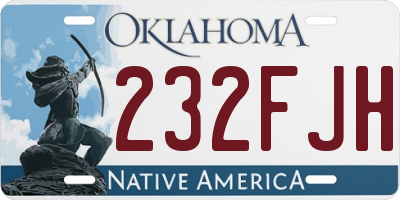 OK license plate 232FJH
