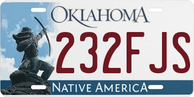OK license plate 232FJS