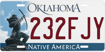 OK license plate 232FJY